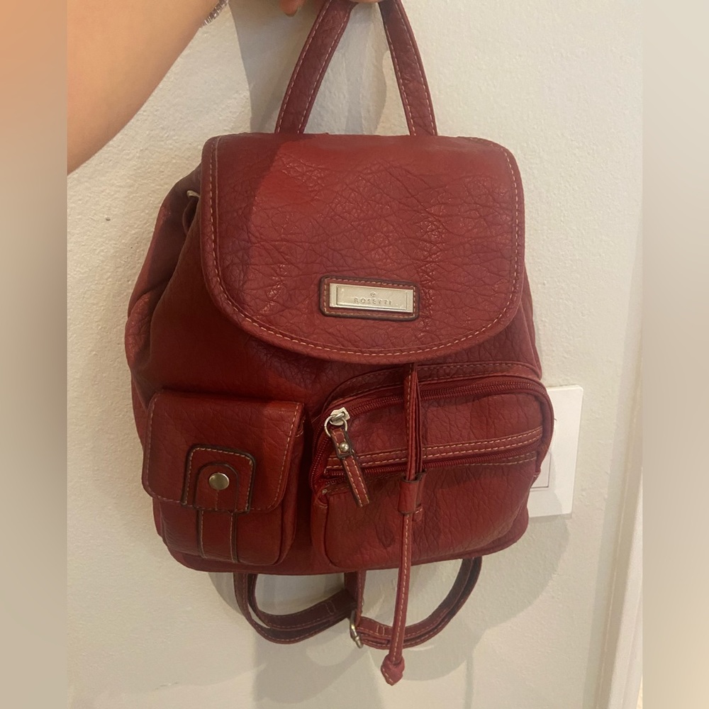 Red Rossetti mini backpack
